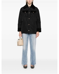 Пуховик в стиле милитари, черный Sandro