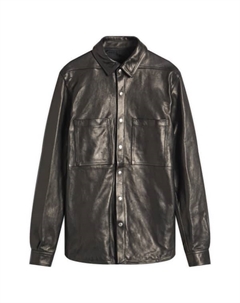 Кожаная рубашка, черный Rick owens