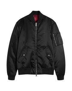 Тяжелая нейлоновая брезентовая куртка-бомбер, черный Gucci