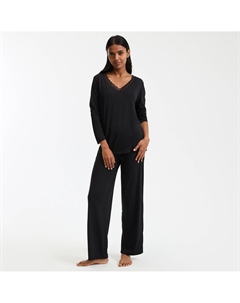 Пижама с длинным рукавом из вискозного трикотажа черный Anne weyburn