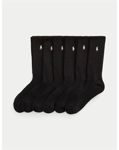 Упаковка из 6 пар спортивных носков из хлопка черный Polo ralph lauren