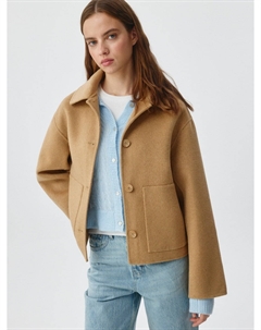 Короткое полупальто из драпа с добавлением шерсти Sela