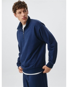 Свитшот оверсайз с воротником на молнии Sela