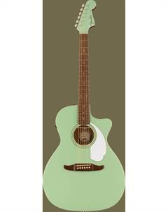 Акустические гитары Newporter Player, Walnut Fingerboard, White Pickguard, Surf Green Fender