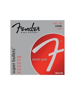 Струны для электрогитар STRINGS NEW SUPER BULLET 3250L NPS BULLET END 9-42 Fender