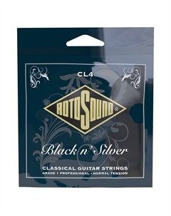 Струны для классических гитар, нейлоновые CL4 SUPERIA Black and Silver Rotosound