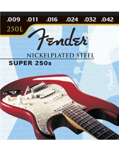 Струны для электрогитар Super 250 Guitar Strings, Nickel Plated Steel, Ball End, 250L .009-.042, (6) Fender