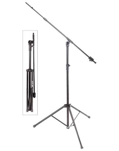 Аксессуары для микрофонов A85 студийная телескопическая микрофонная стойка типа журавль-overhead на треноге, цвет - чёрный Quik lok