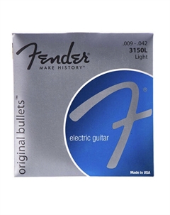 Струны для электрогитар STRINGS NEW ORIGINAL BULLET 3150L PURE NICKEL BULLET END 9-42 Fender