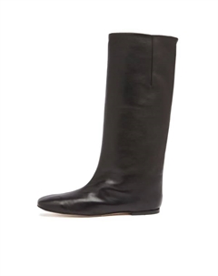 Женские сапоги Severin кожаные широкие, черный Miista