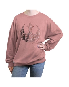 Детская флисовая кофта с изображением эмблемы «Роза повстанцев» из «Звездных войн», цвет desert pink Licensed character