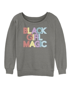Детский оверсайз свитшот из махры "Магия чернокожих девушек" Juniors, серый Licensed character