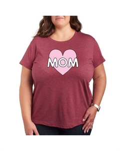 Футболка с принтом "Сердце для мамы" Plus, красный Unbranded