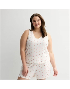 Свободная майка для сна с ажурной вязкой, цвет ivory floral Sonoma goods for life