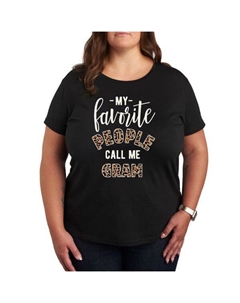 Футболка с принтом "Любимые люди" Plus, черный Unbranded