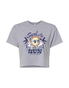 Футболка с принтом «Surf with Sun» для юниоров, серый Unbranded