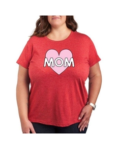 Футболка с принтом "Сердце для мамы" Plus, красный Unbranded