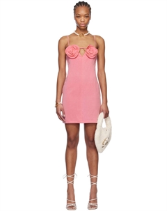 Мини-платье с розовыми деталями, розовый Blumarine