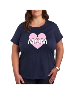 Футболка с принтом "Сердце для мамы" Plus, синий Unbranded