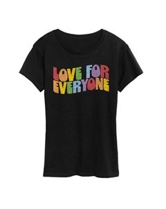 Футболка с принтом «Женская любовь ко всем», черный Unbranded