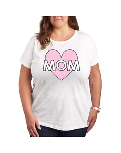 Футболка с принтом "Сердце для мамы" Plus, белый Unbranded