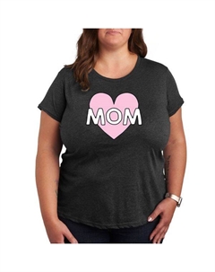 Футболка с принтом "Сердце для мамы" Plus, серый Unbranded