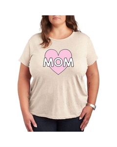 Футболка с принтом "Сердце для мамы" Plus, бежевый Unbranded