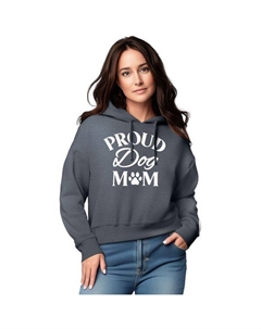 Женская укороченная толстовка с принтом гордой мамы-собаки, синий Licensed character