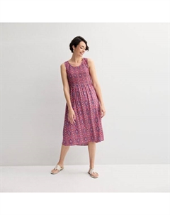 Мини-платье с плиссировкой миди, цвет red blue ornate tile Croft & barrow