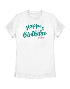 Футболка с надписью «Happee Birthdaydae» для юниоров, белый Harry potter