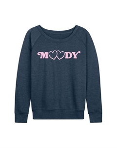 Женская худи с длинным рукавом Moody Hearts из френч терика, индиго Licensed character