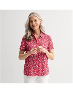 Маленькая кемпинговая рубашка, цвет red sketchy floral Croft & barrow