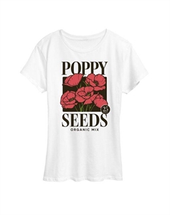 Женская футболка с рисунком мака, белый Unbranded