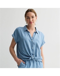 Маленькая кемпинговая рубашка, цвет chambray mini stripe Sonoma goods for life