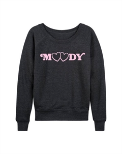 Женская худи с длинным рукавом Moody Hearts из френч терика, серый Licensed character