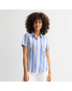 Маленькая кемпинговая рубашка, цвет blue varied stripe Croft & barrow