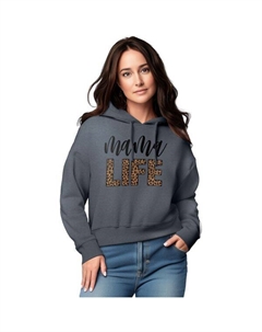 Женская худи с леопардовым принтом Mama Life, синий Licensed character