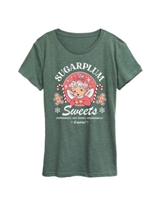 Женская футболка с рисунком конфет-сахарных слив, зеленый Licensed character