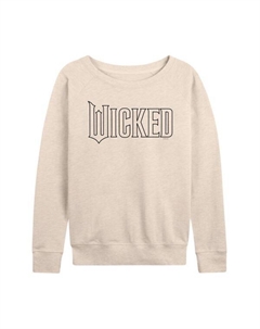 Женская худи с логотипом Wicked Outline с длинным рукавом, белый Licensed character