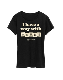 Женская футболка с скрэбблами "У меня есть свой путь со словами", черный Hasbro