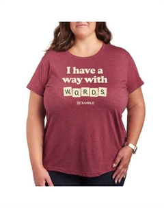 Плюс графическая футболка со словами в стиле скрэббл, красный Hasbro