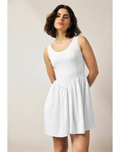 Повседневное платье TALL FIT - SLEEVELESS SCOOP NECK WAISTED, белый Next