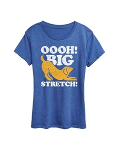 Женская футболка с принтом "Ого, как потянулась", синий Unbranded