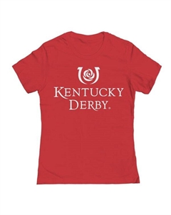 Футболка с вертикальным логотипом команды «Кентукки Дерби», красный Unbranded