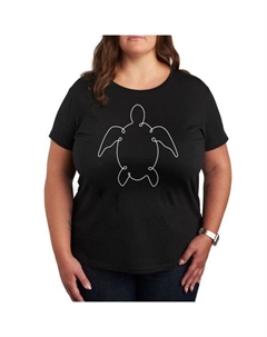 Футболка с рисунком морской черепахи, черный Unbranded