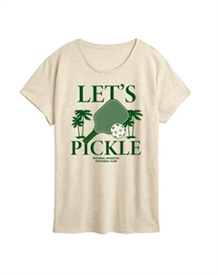 Женская футболка с принтом "Давай замаринуем" Let's Pickle, бежевый Unbranded