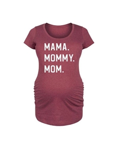 Футболка с принтом для мамы и семьи, красный Unbranded