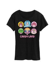 Женская футболка с принтом персонажей Candy Land, черный Hasbro