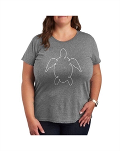 Футболка с рисунком морской черепахи, серый Unbranded