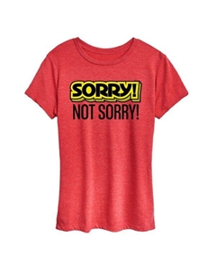 Женская футболка "Sorry not sorry" с принтом, красный Hasbro